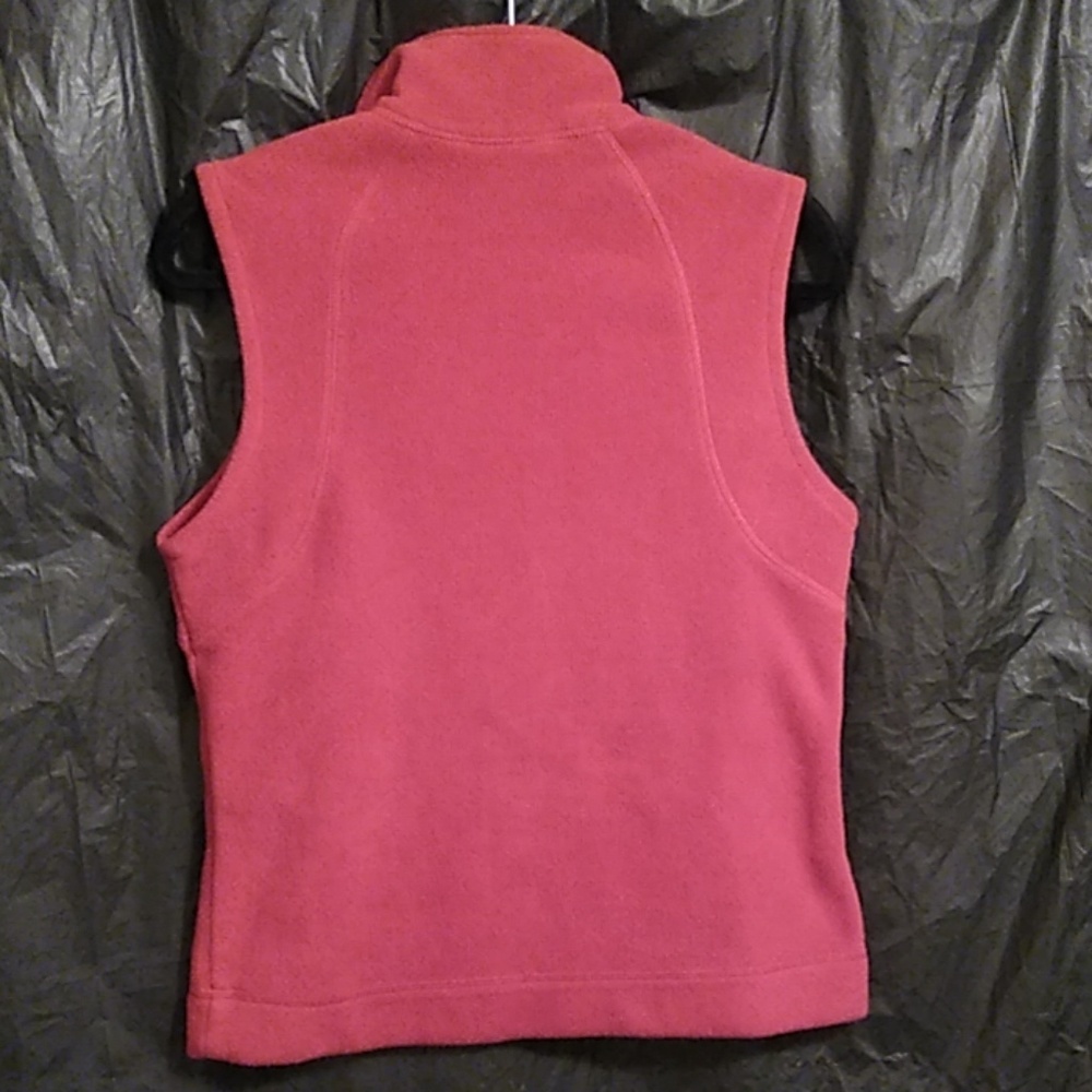 Columbia red fleece zip up  sweater vest S - Picture 2 of 7